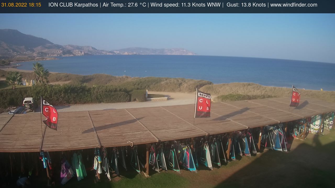 Webcam von ION CLUB Karpathos Wingfoiling Center Gun Bay